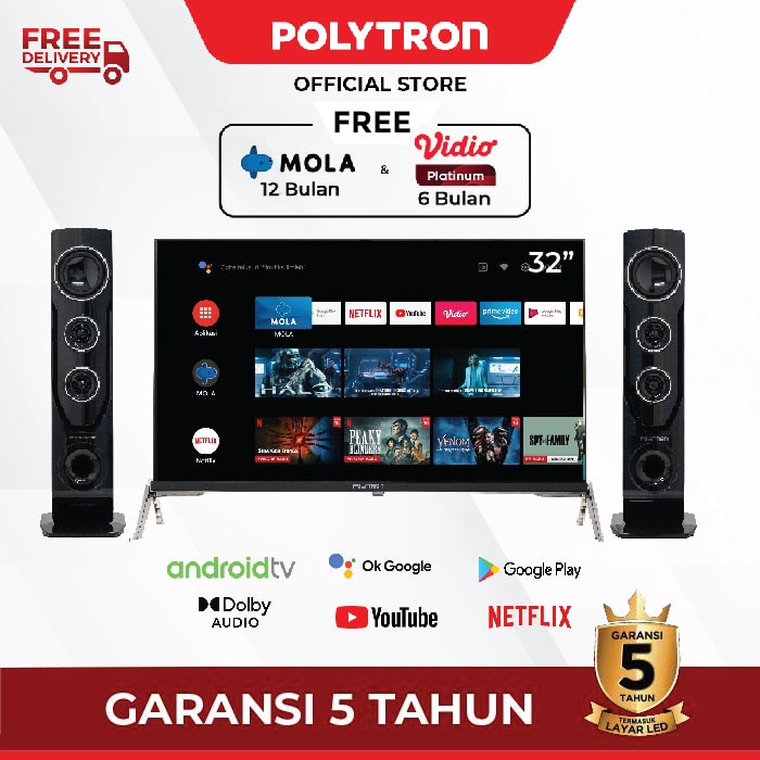 Jual Polytron Smart Cinemax Android Tv Inch Pld Tag Shopee