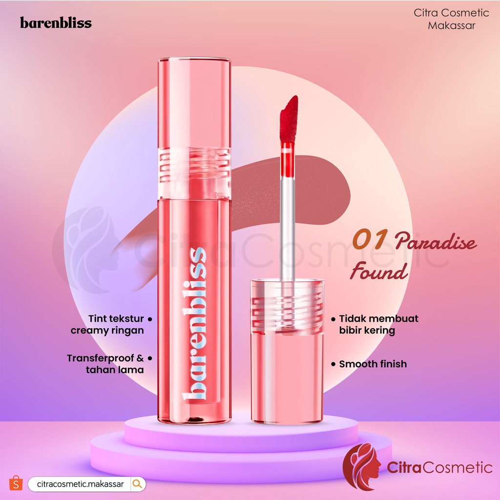 Barenbliss Peach Makes Perfect Lip Tint Korea Lip Gloss Series