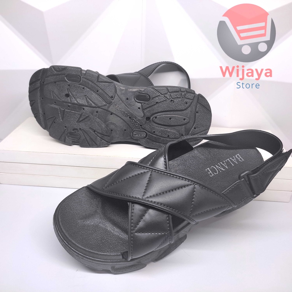 Sandal BALANCE 2201 Slipback Wedges Slop Wanita Sendal Tali Belakang Jelly Slide Selop Cewek Perempuan