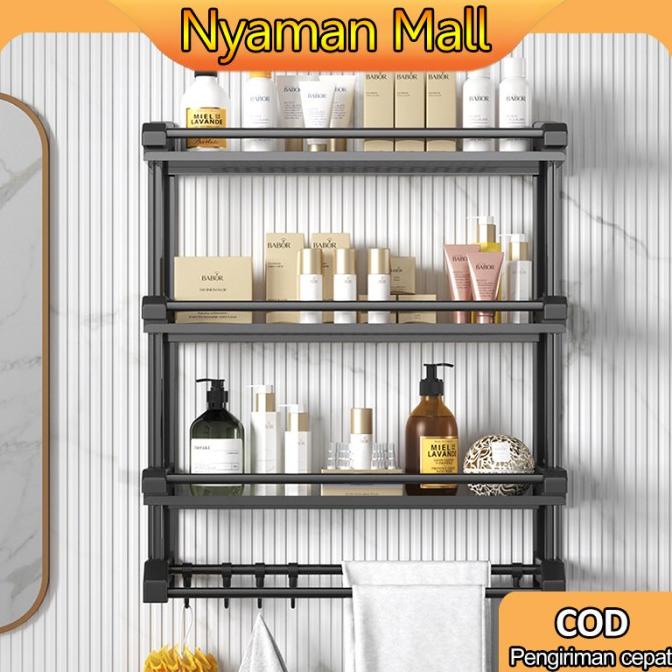 Rak Kamar Mandi Dinding Hitam Rak Handuk Kamar Mandi Stainless