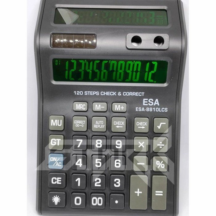 

OBRAL Kalkulator 2 Layar ESA 8810 LCS LED BACKLIGHT - 12 Digit - Kalkulator