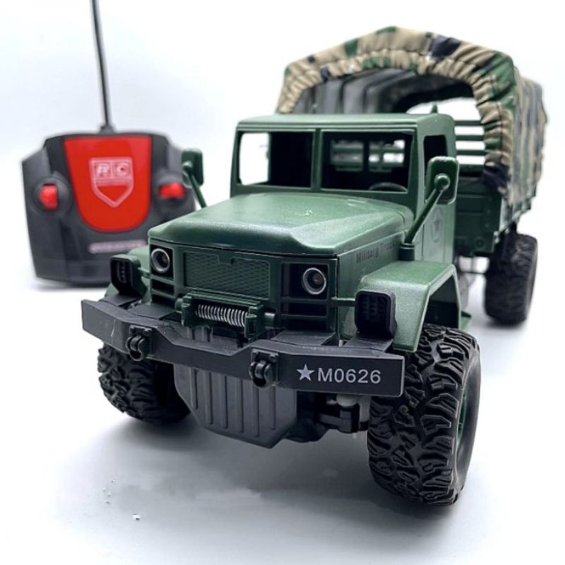 RC Truk Tentara Militer Besar Remote Control Edukasi - Mainan Mobil Remot Kontrol Truck Military Arm