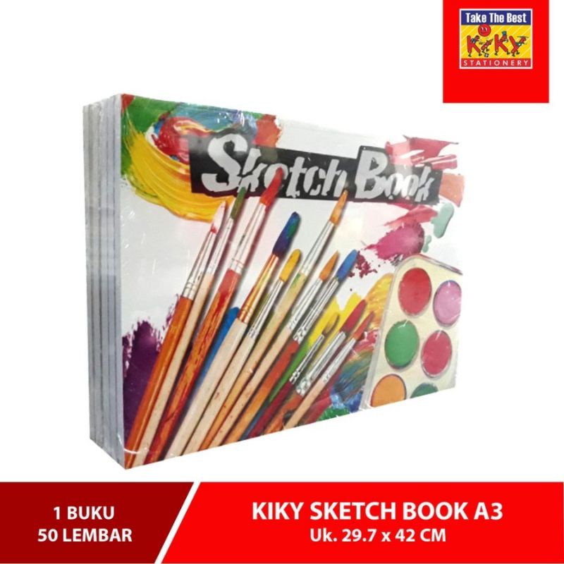 

KIKY Sketch Book Ukuran A3 Isi 50 Lembar (7 pcs)