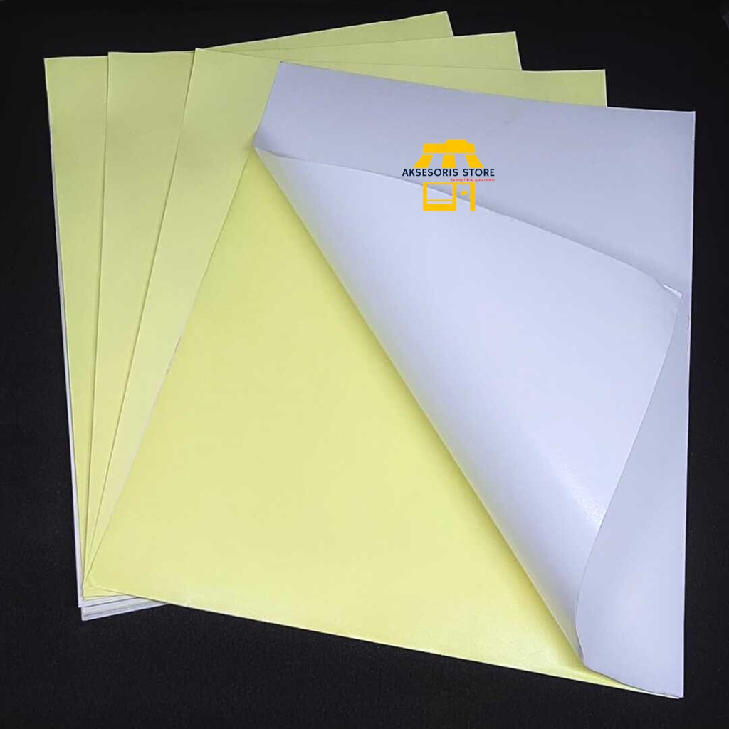 

STICKER HVS A4 ISI 50 LEMBAR / KERTAS STIKER HVS INKJET DOFF A4 RB9