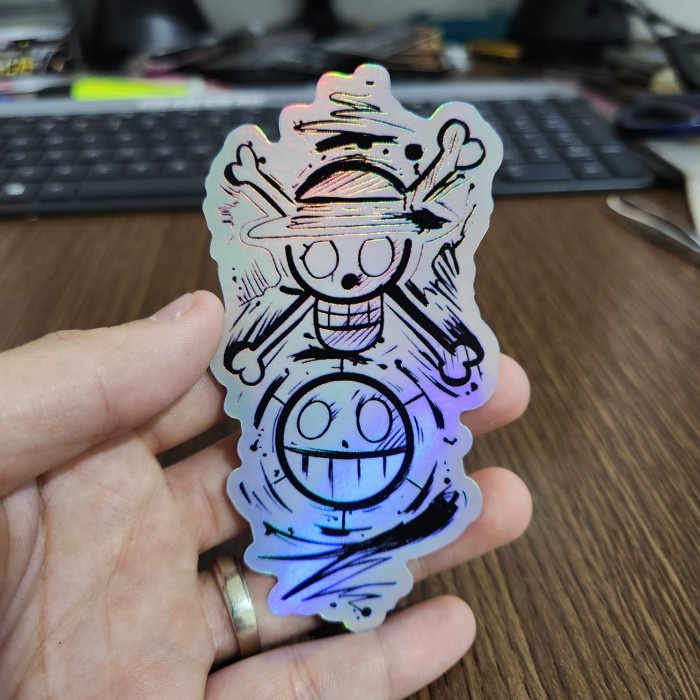 

Sticker Hologram Anime Besar - PSH1273 - One Piece - Mugiwara x Heart