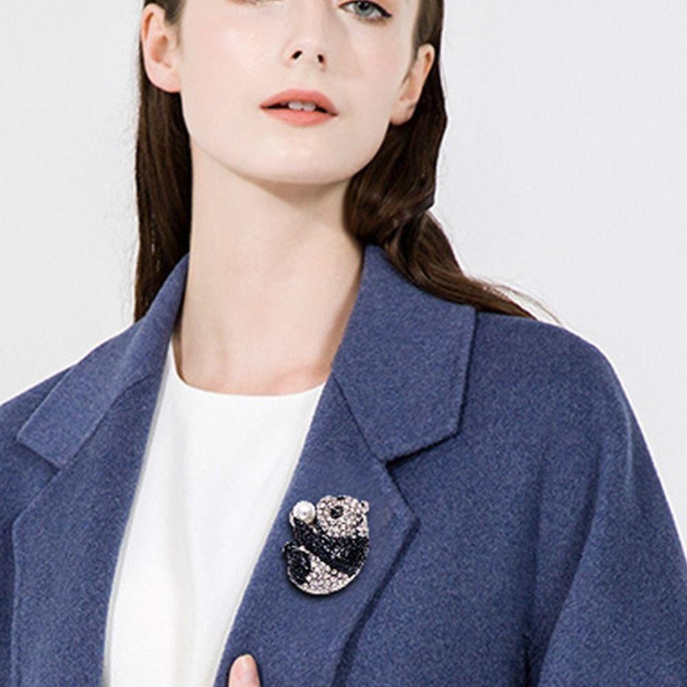 Agustina Wanita Bros Trendi Halus Shiny Niche Design Suit Aksesori Gadis Hadiah Berlian Imitasi Alloy Aksesori Pakaian