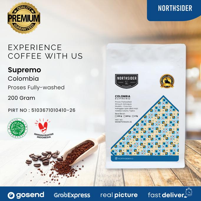 

[BISA COD] BIJI KOPI ARABICA COLOMBIA SUPREMO WASHED - 200GR NORTHSIDER COFFEE