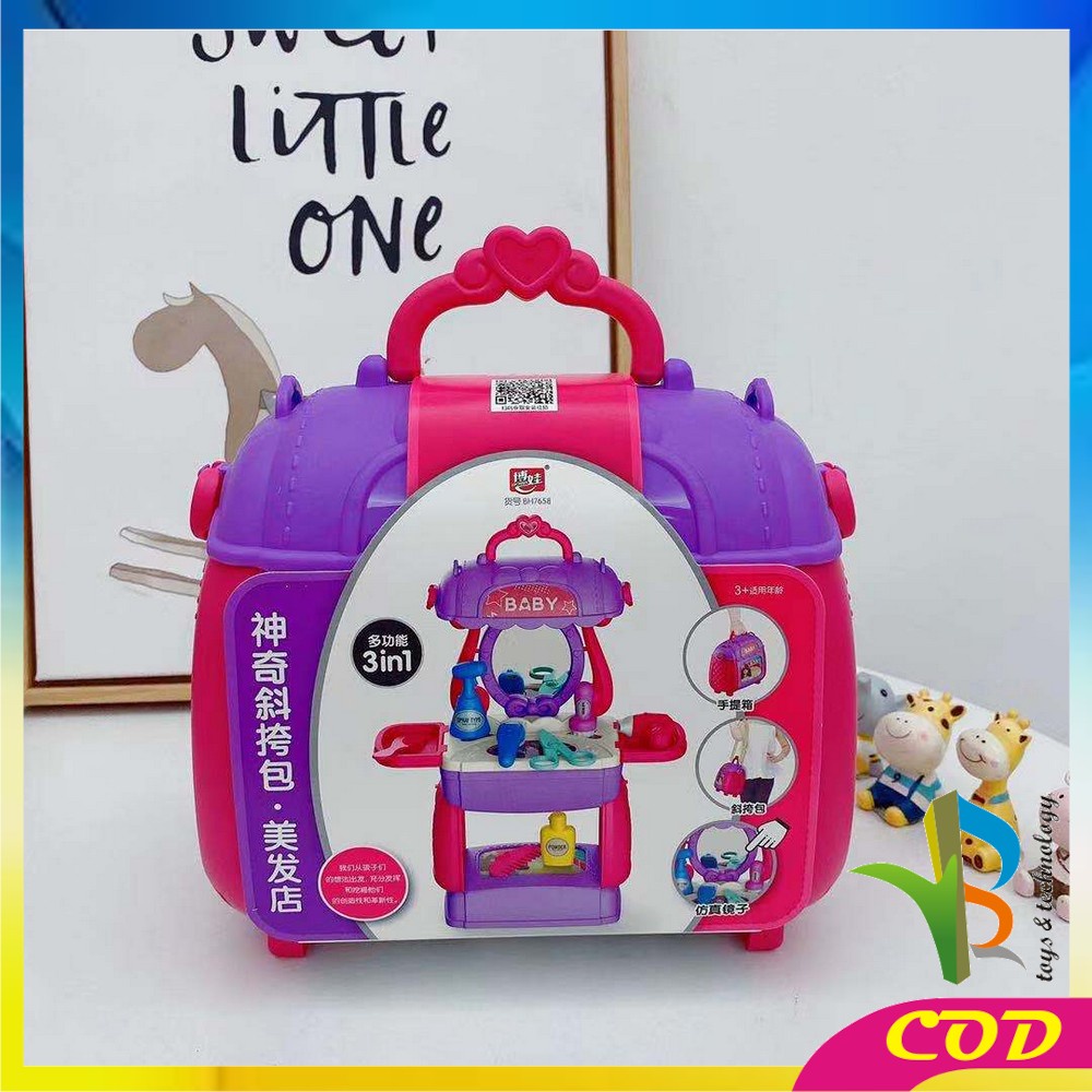 RB-M144 Mainan Anak Tas Koper 3in1 Suitcase Mainan Kitchen Set Anak / Mainan Dokter Dokteran / Tools