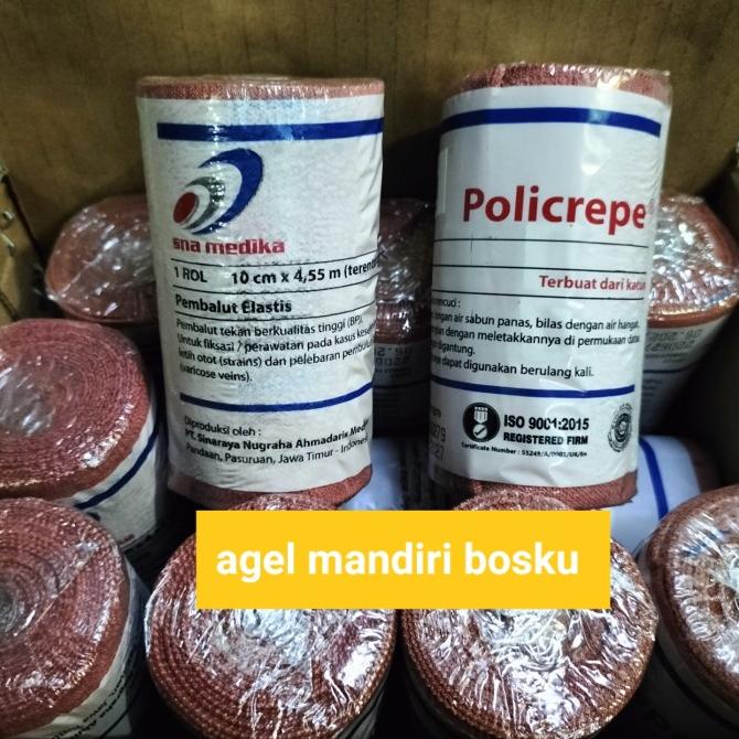 Policrep 10cm X 4,5/Perban Elastis /Verban Elastis/Patah Tulang