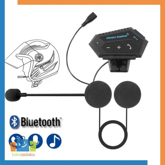 Interkom Helm Motor Headset Bluetooth Touring Wireless