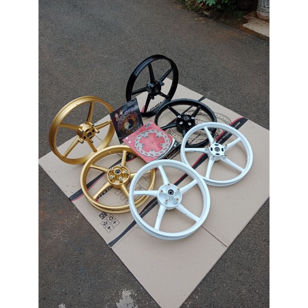 VELG/PELAK RACING MOTOR VROSSI SPRINT SANCA PALANG 5 MX KING/VIXION NEW+PIRINGAN