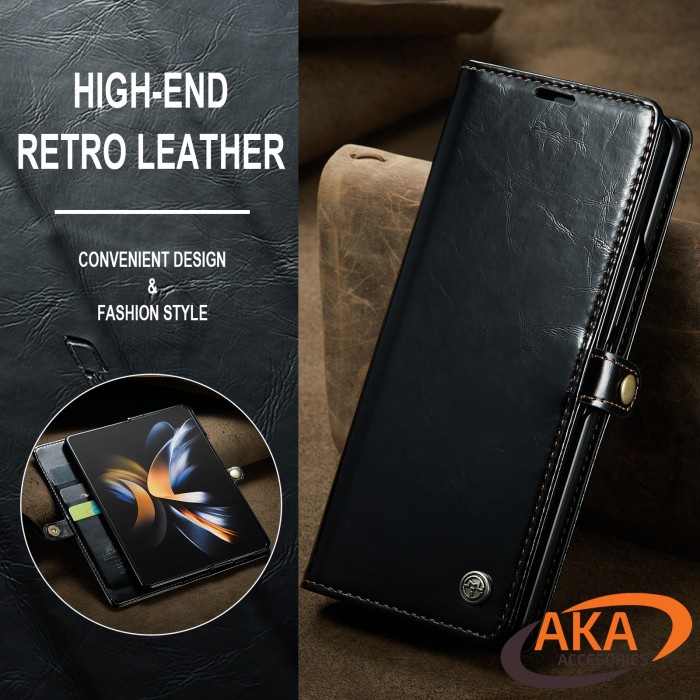 SAMSUNG Z FOLD 3 | 4 | 5 FLIP COVER MAGNETIC CASEME LEATHER CASE MAGNET SARUNG DOMPET HP KULIT WALLE