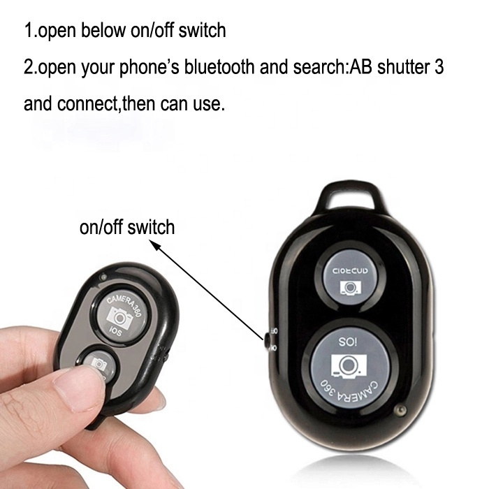 Remote Control Bluetooth Portable Selfie Shutter Wireless for Android IOS Smartphone