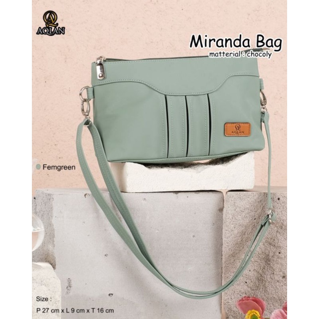 TAS SELEMPANG MIRANDA BAG BY AQLAN BAHAN CHOCOLY ANTI AIR WATERPROOF PREMIUM