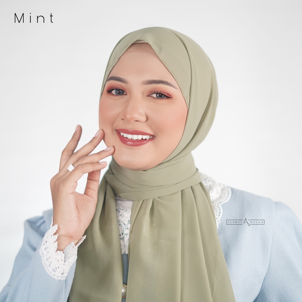 Alawiyahijab - Lira Pashmina (185cmX75cm) Basic Pashmina Panjang Ceruty Babydoll