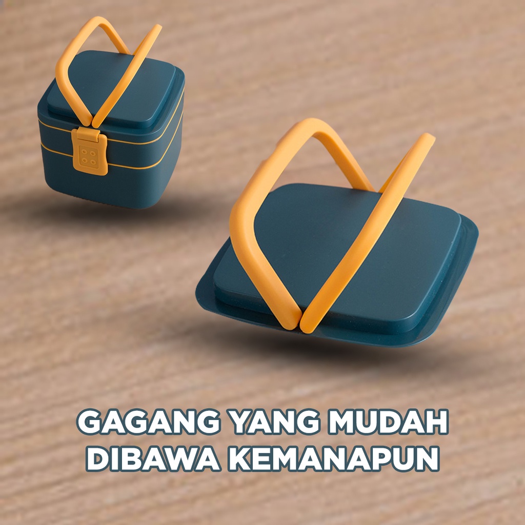 Lunch Box kotak Makan Kotak Bekal Single/Double-Layer / Kotak Makan Siang / Kotak Makan Anak Dan Dewasa