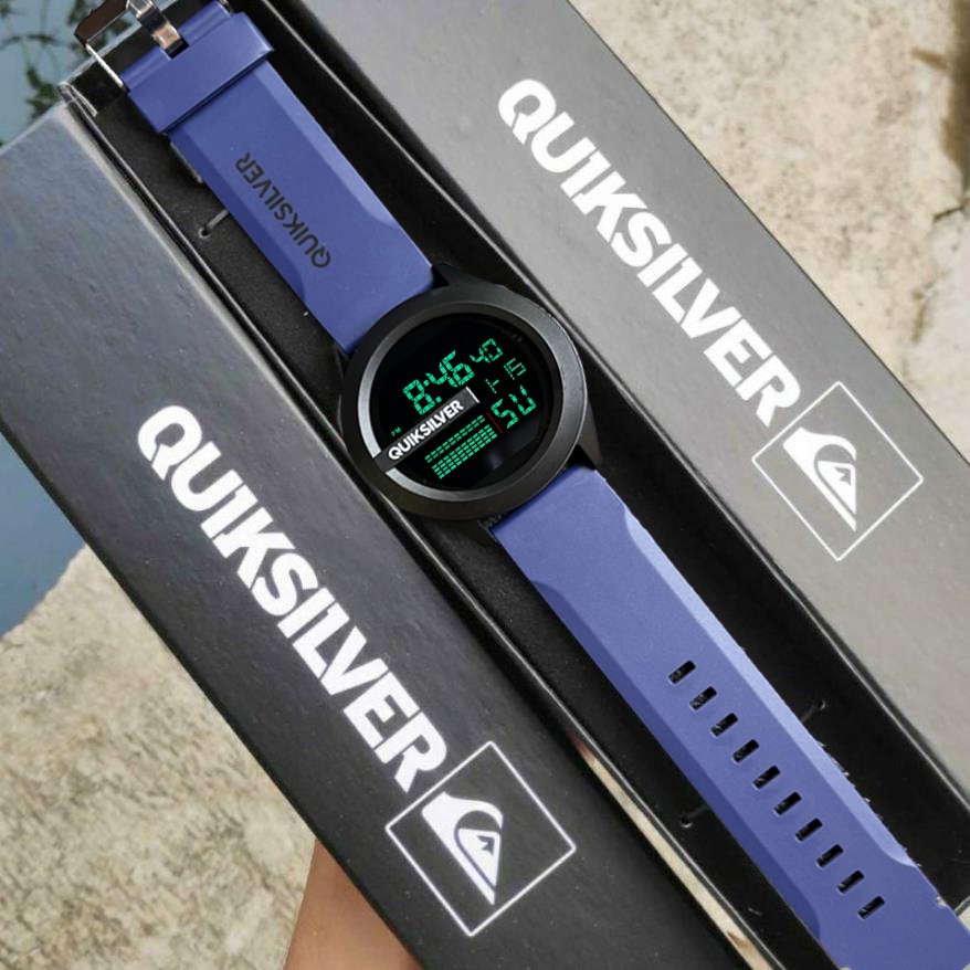 Jam Tangan Pria QuikSilver Drone Strab Rubber Digital Water Resist