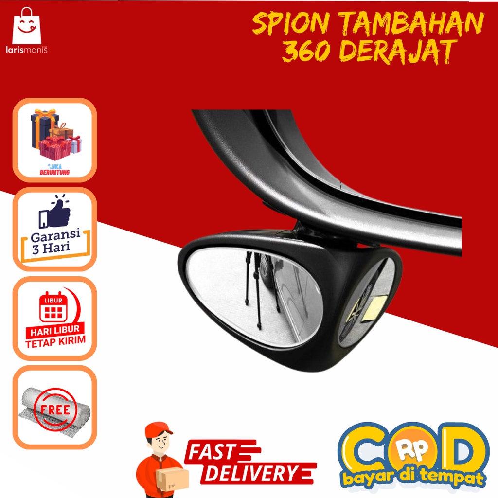 Spion Tempel Tambahan O D Type Motor Mobil Bundar Cembung Mobil Konveks Borderless Car Mirrors No Border 360 Degree Frameless Convex Blind Spot Mirror