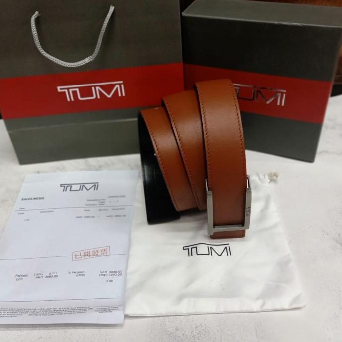 [ COD ] Tumi T buckle Leather reversible belt