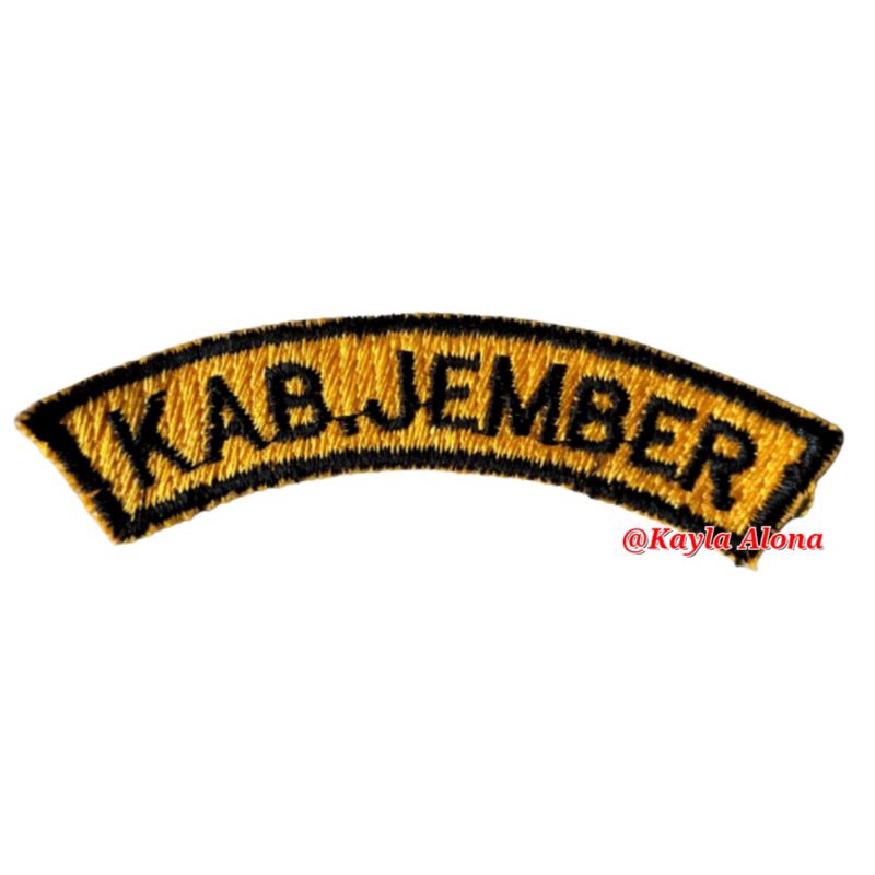 BED / BADGE BORDIR DINAS &quot; KAB. JEMBER &quot;