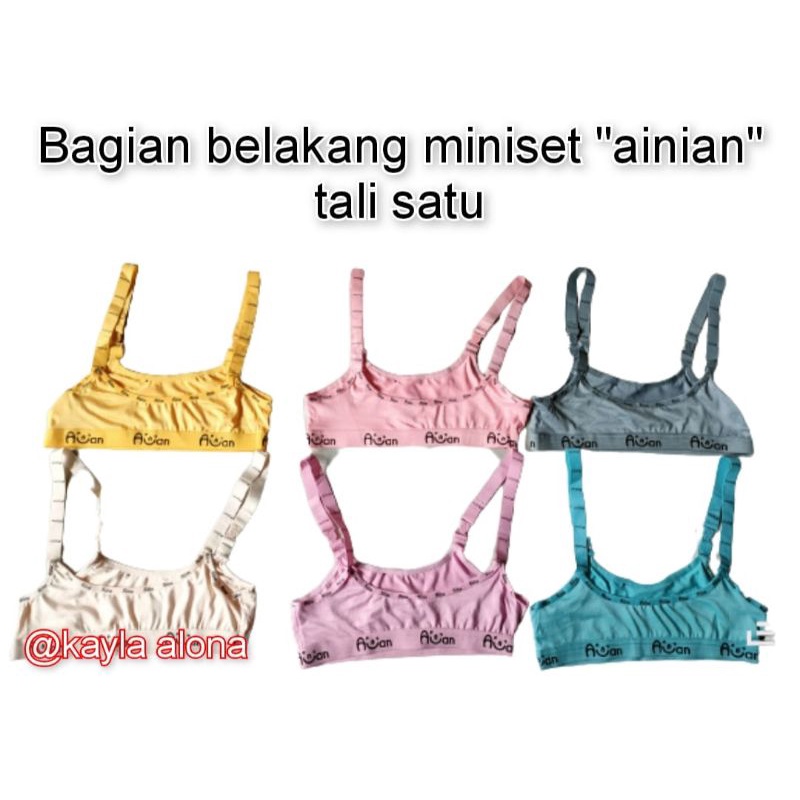 MINISET ANAK WARNA TALI SATU  &quot; AINIAN &quot; ( Tanpa Busa )