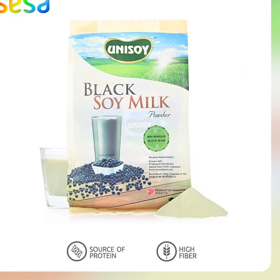 

MEN SALE Unisoy - Organic Soy Milk Black Soya 256 g (8 Sachets @32 g)