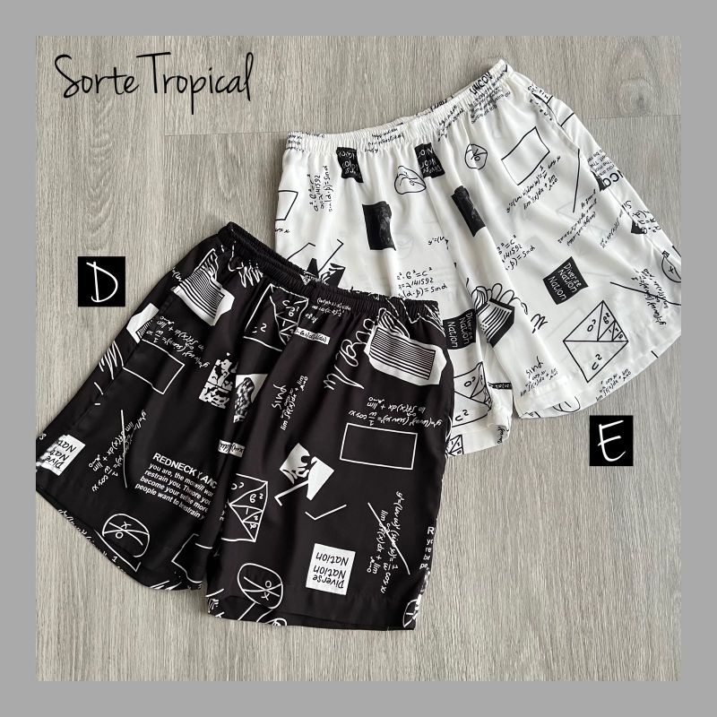 Celana Pendek Pantai Santai Motif Rayon Relax Pants