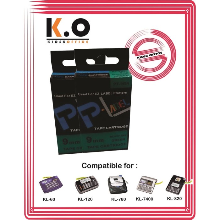 

PITA LABEL TAPE PRINTER CASIO 9MM WARNA HIJAU