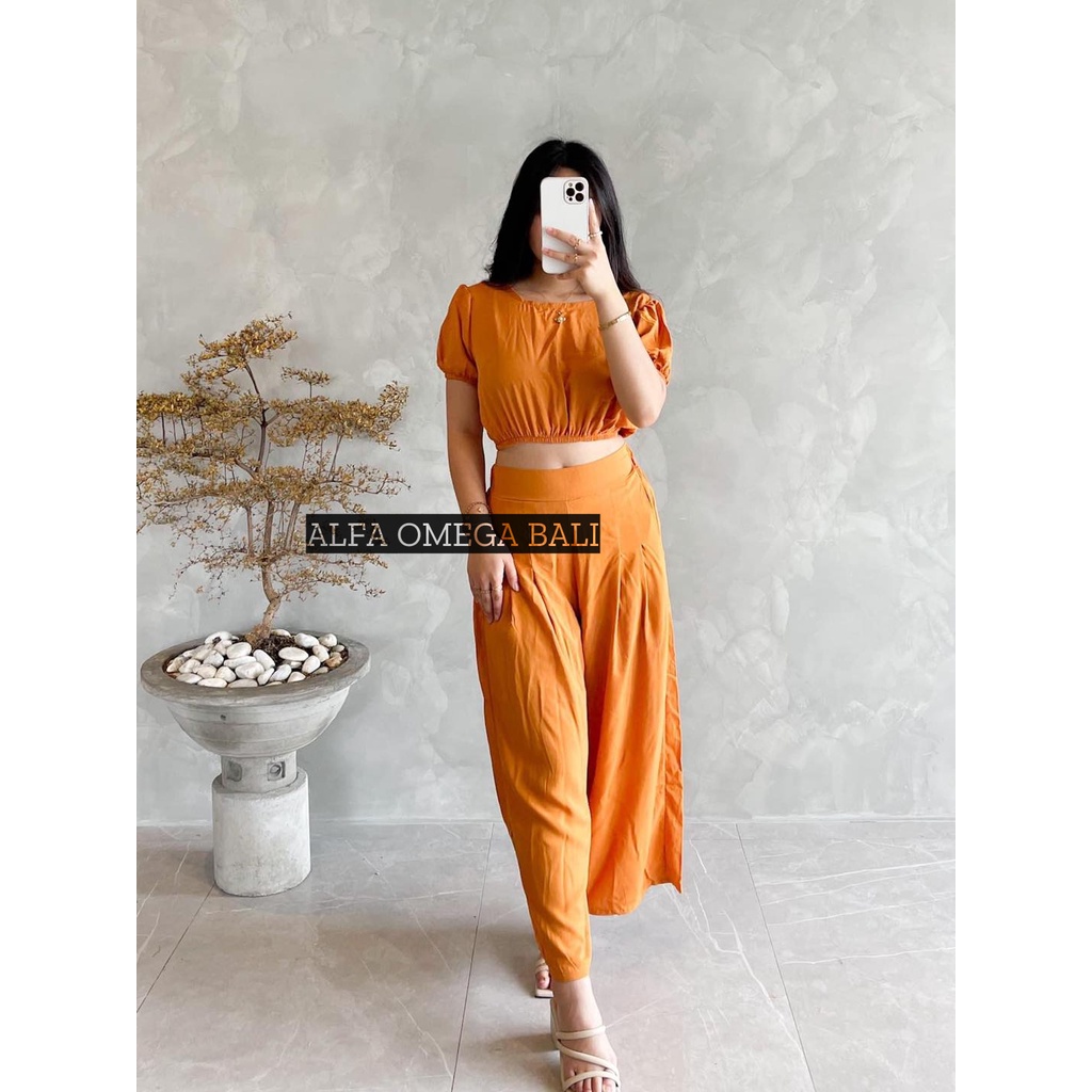 ALFA One Set Crop Baloon Wanita PROMO!