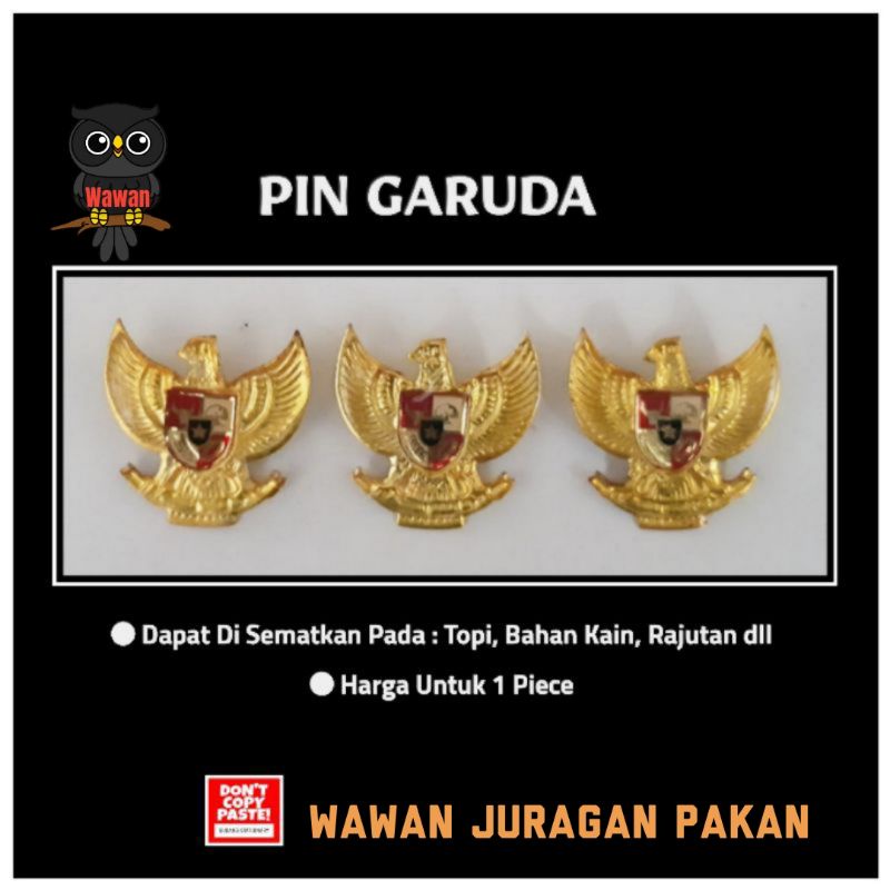 bros pin garuda 5 cm