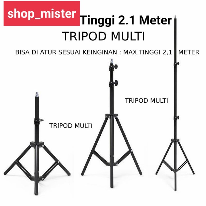 Ftg Tripod 2.1 Meter Tripod Hp Tinggi 2.1M Tripod Untuk Ring Light Selfie