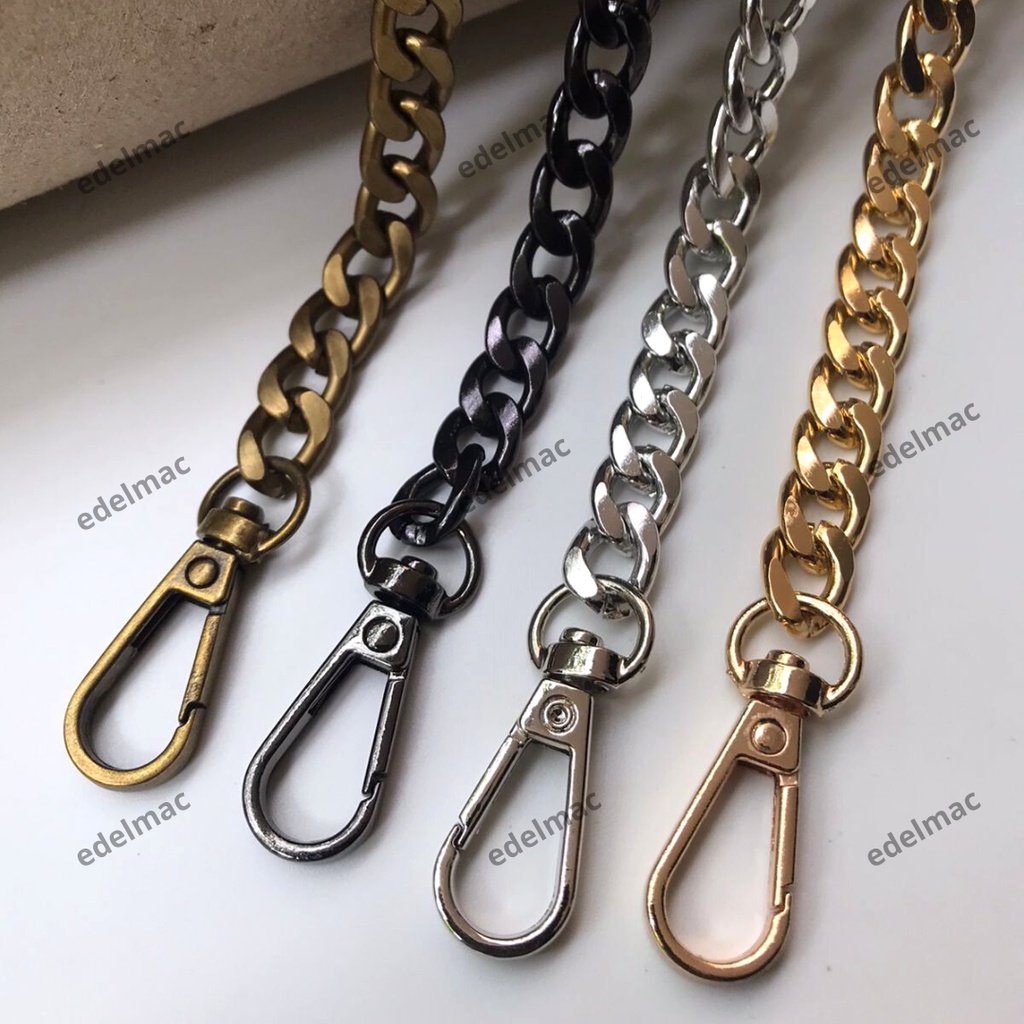 Rantai Kait Tas Hand Bag Selempang Gagang Aksesoris Sling Bag Chain Logam Aluminium accessories DIY