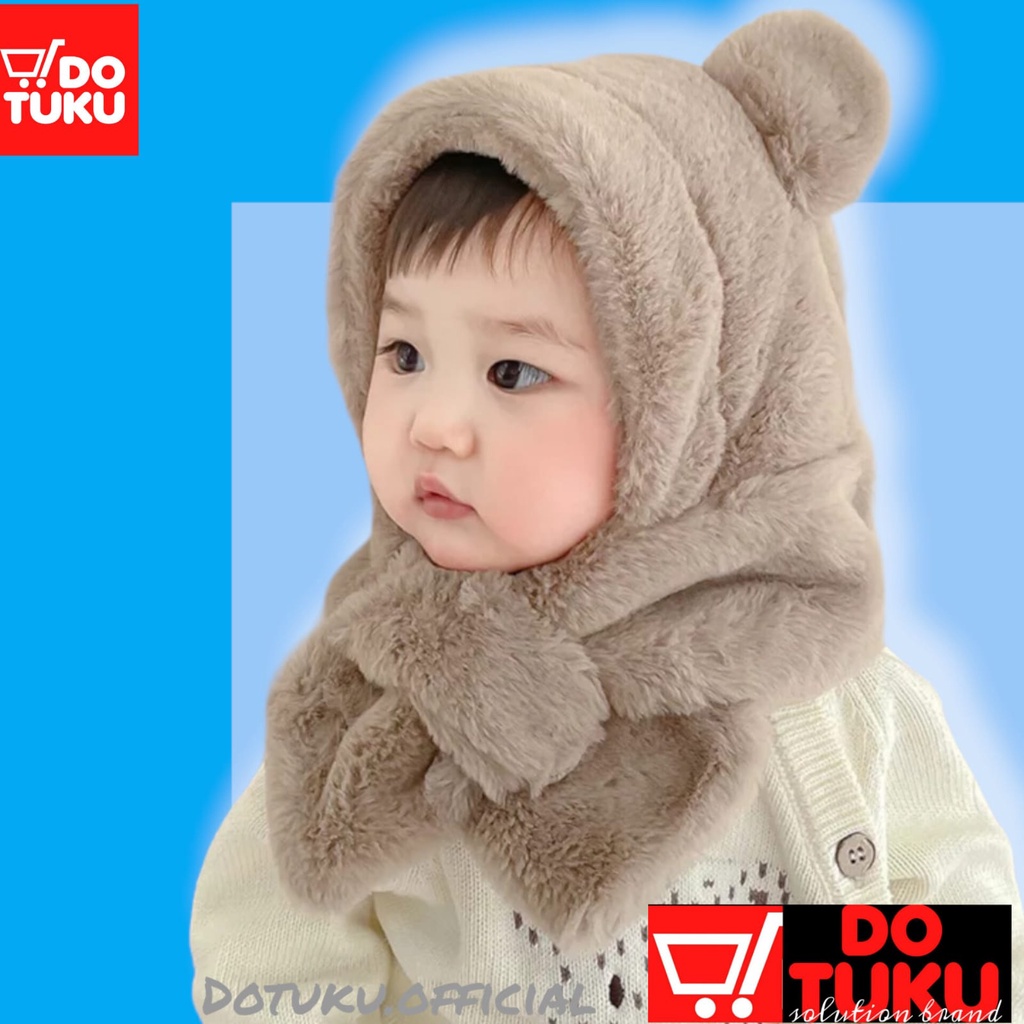 Dotu Bear Hat / Topi Beruang Anak Lucu Topi Anak Lucu Usia 1-5 Tahun