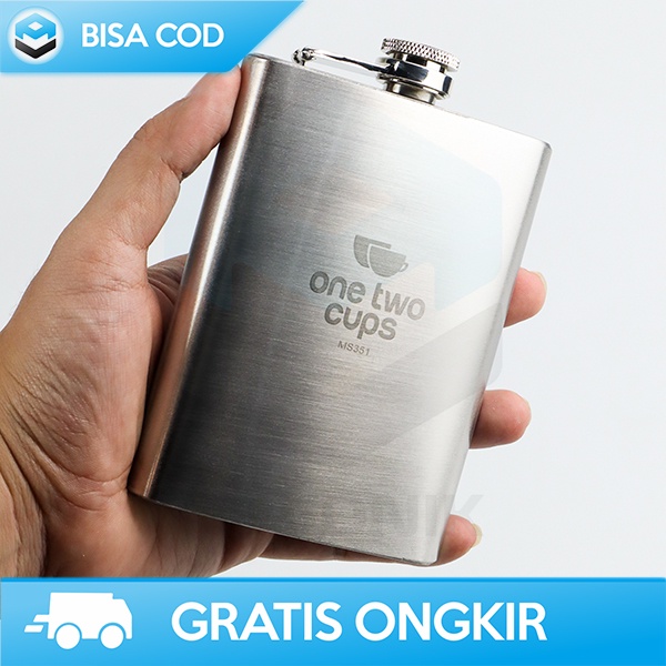 BOTOL WINE BIR 8 OZ TEMPAT MINUM UNIK ONETWOCUPS 236ML HIP FLASK MS351