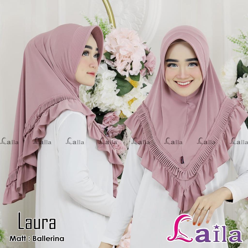 (Original Laila Hijab) Laila Laura Rempel Plisket - Hijab Instan