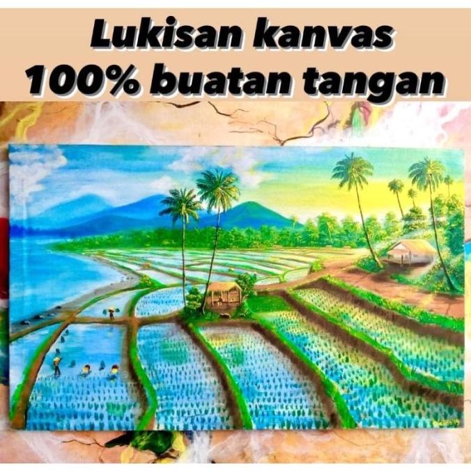 lukisan pemandangan alam kanvas