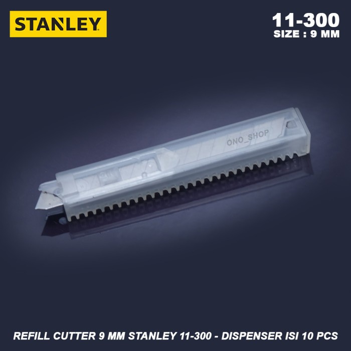 

Refill Cutter 9 mm Stanley 11-300 - Dispenser isi 10 Pcs onosh00 Ayo Order