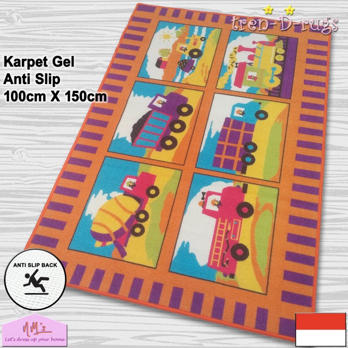 TREN-D-RUGS KARPET PUZZLE ANAK KARAKTER BULU ANTI SLIP MURAH NMS