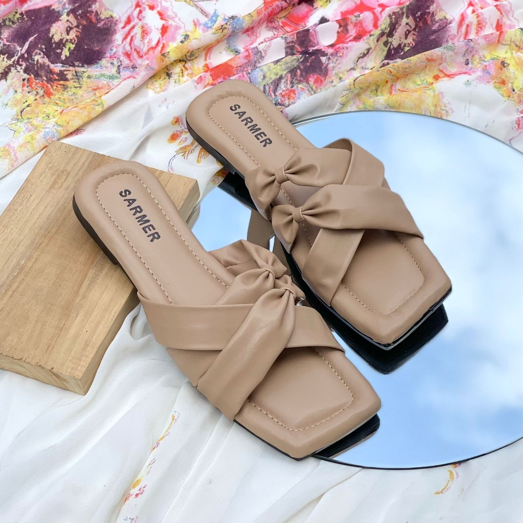 SARMER CANDY FLAT NUDE - Sandal Wanita