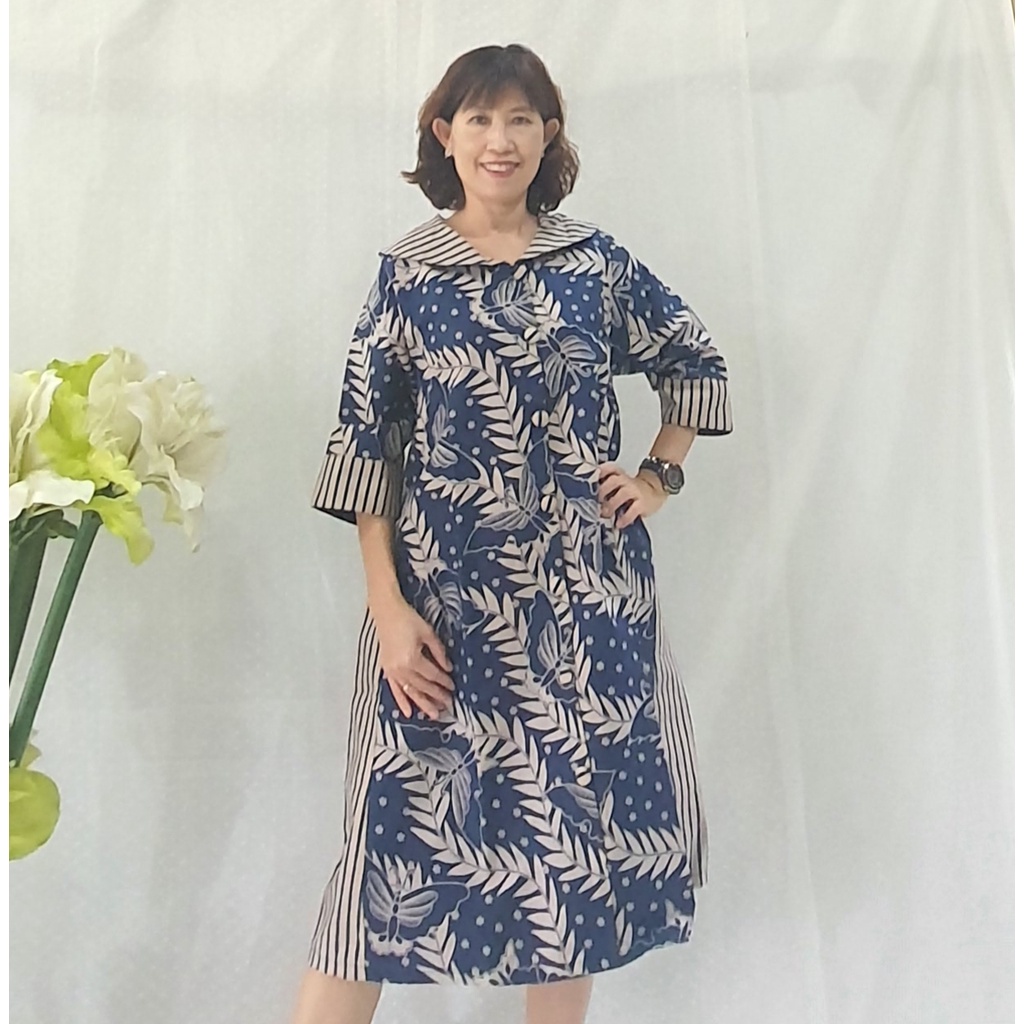 DressBatikMotifdaunLD104PrambananBatik