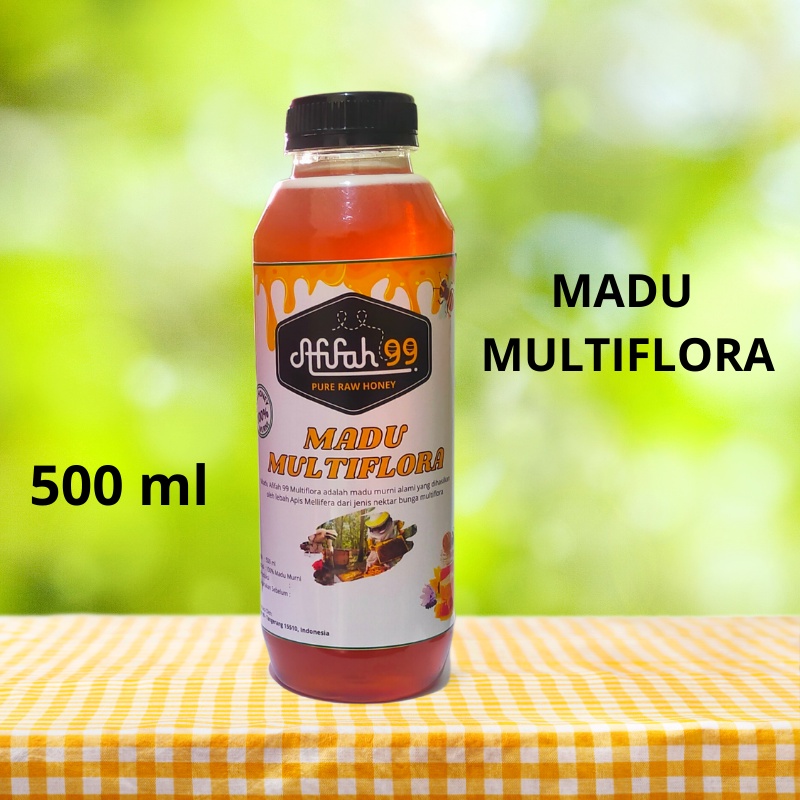 

Madu Afifah 99 - Madu Murni Asli Nektar Multiflora 500 ml - Madu Multiflora Grade A 100% Alami Pure Natural Raw Honey