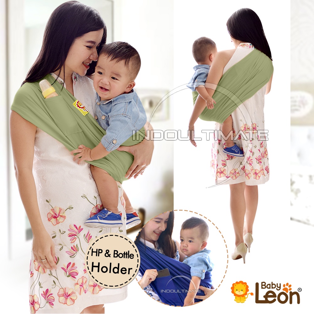 Baby Leon Gendongan Bayi Kaos Geos Baby Leon instan Praktis Simple Gak Ribet BY-44 GB