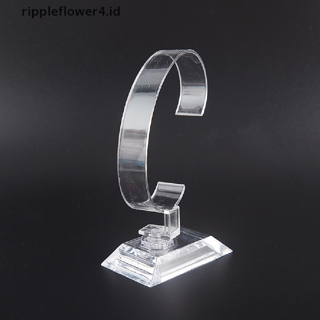 {rippleflower4.id} Tempat Rak Display Jam Tangan Plastik 10CM Sale Show Case Stand Tool~