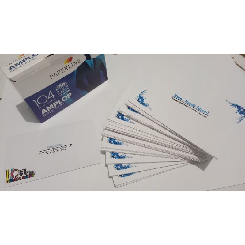 

amplop + custom tulisan