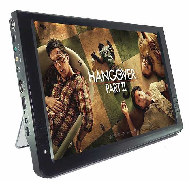 Portable TV Monitor 11.6 Inch DVB-T2 Analog - D12 Hitam