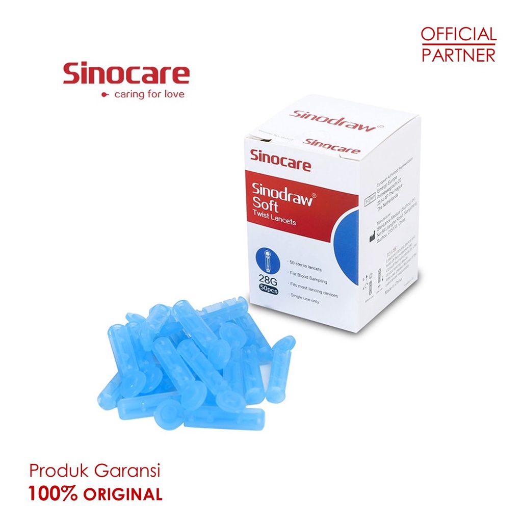 Alat Cek Gula Darah Safe AQ Smart Sinocare (Paket Lengkap 25strip+25lancet)