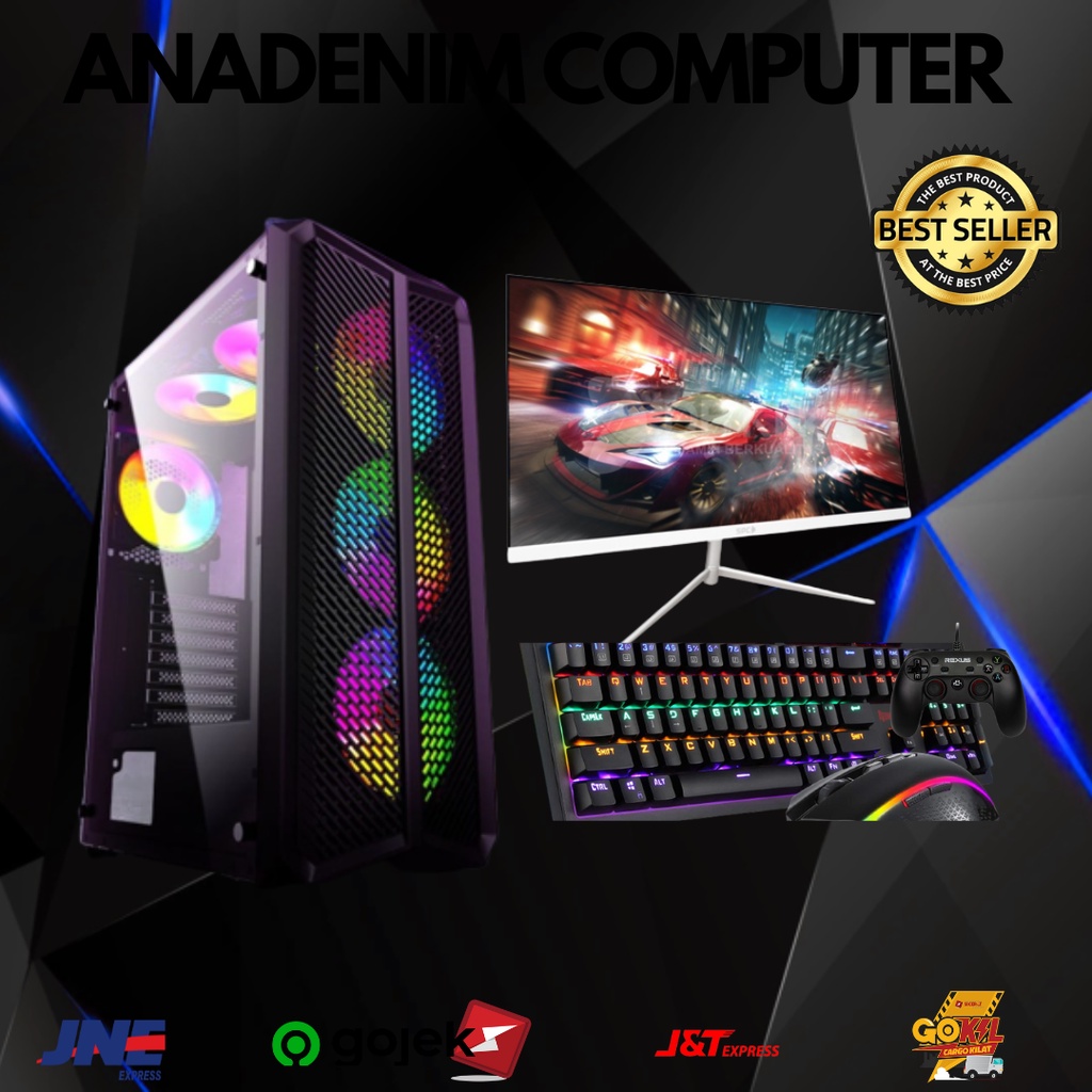 LENGKAP MONITOR KOMPUTER GAMING RAKITAN AMD ATHLON 3000 RAM 8GB