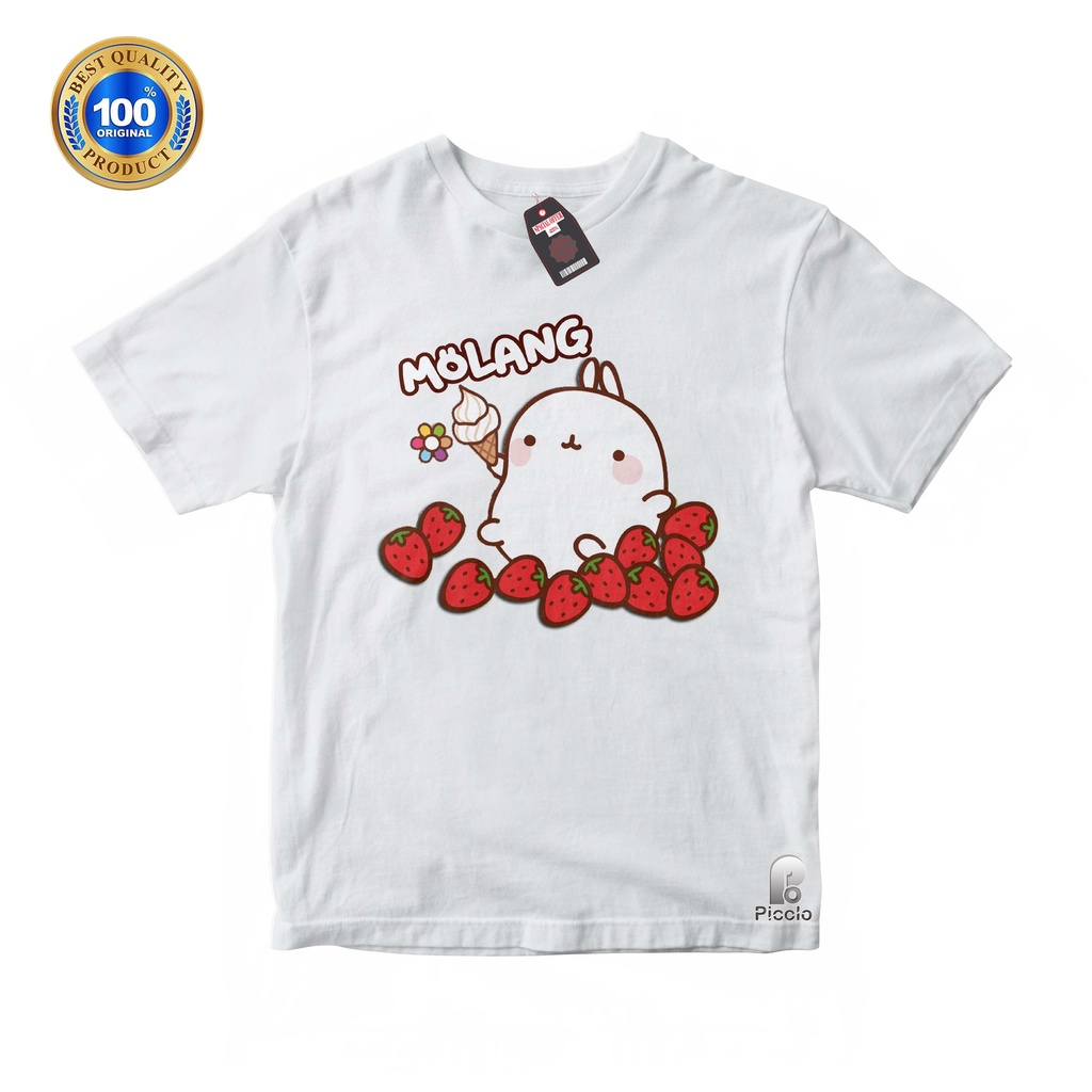 BAJU ANAK KAOS ATASAN ANAK MOTIF MOLANG UNISEX Bahan COTTUN