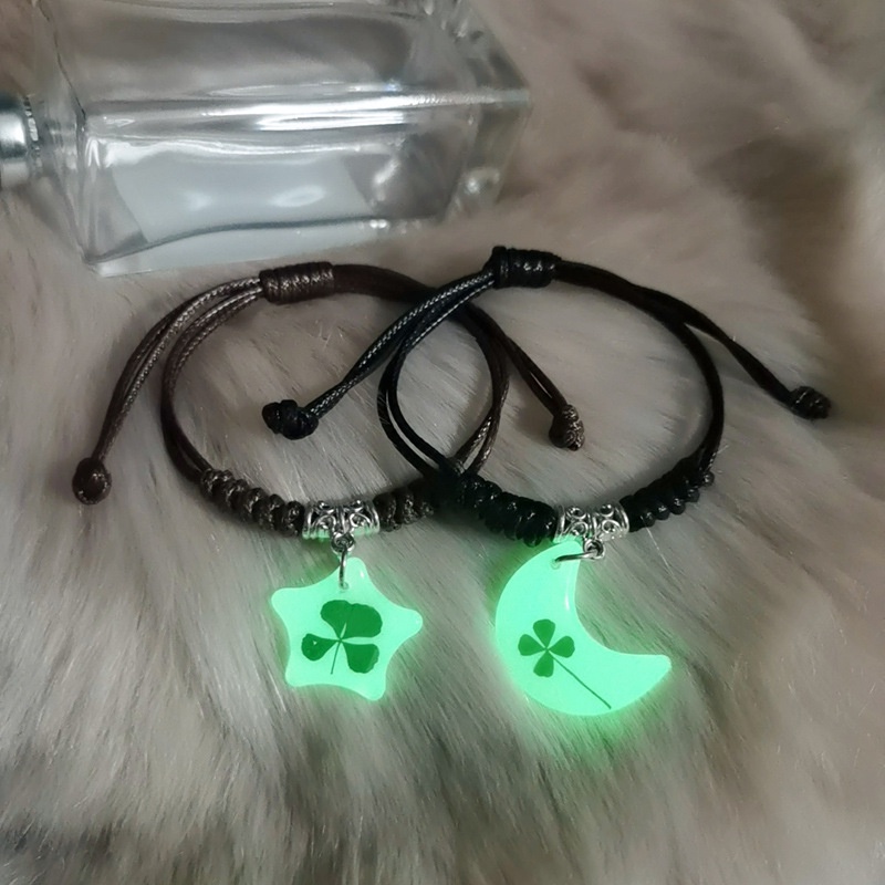 S174 Versi Korea Gaya Etnik Pasangan Handmade Luminous Bracelet Gelang Siswa Laki-Laki Wanita