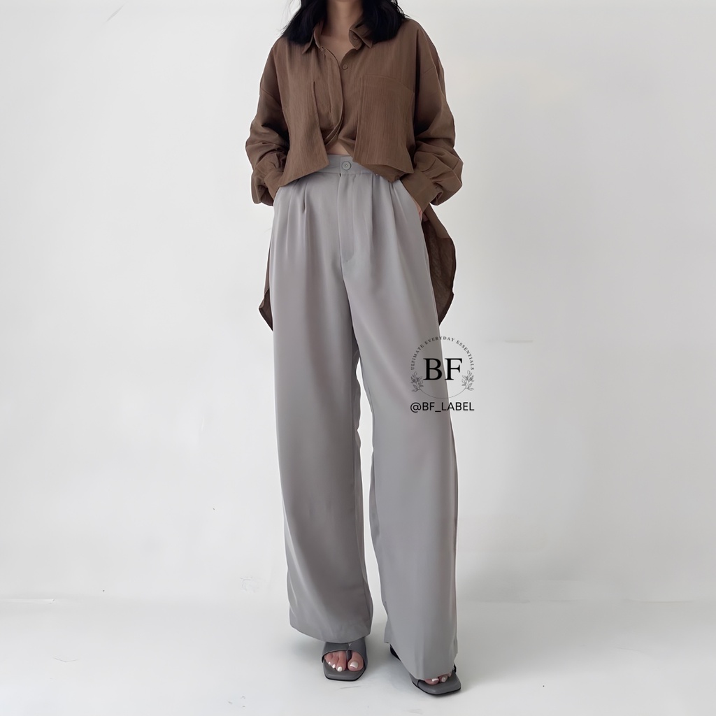 Meira Pants 998 (PART 1) Loose Pants Kancing - Celana Kulot Wanita - Celana Kantor Formal/Casual - Trousers Wanita